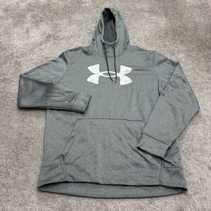 Under Armour ColdGear Loose Fit Hoodie Pullover Sweatshirt Mens Medium Gray